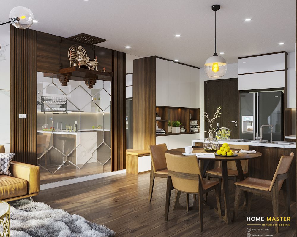 Tone màu nâu trầm kết hợp màu trắng nhẹ nhàng