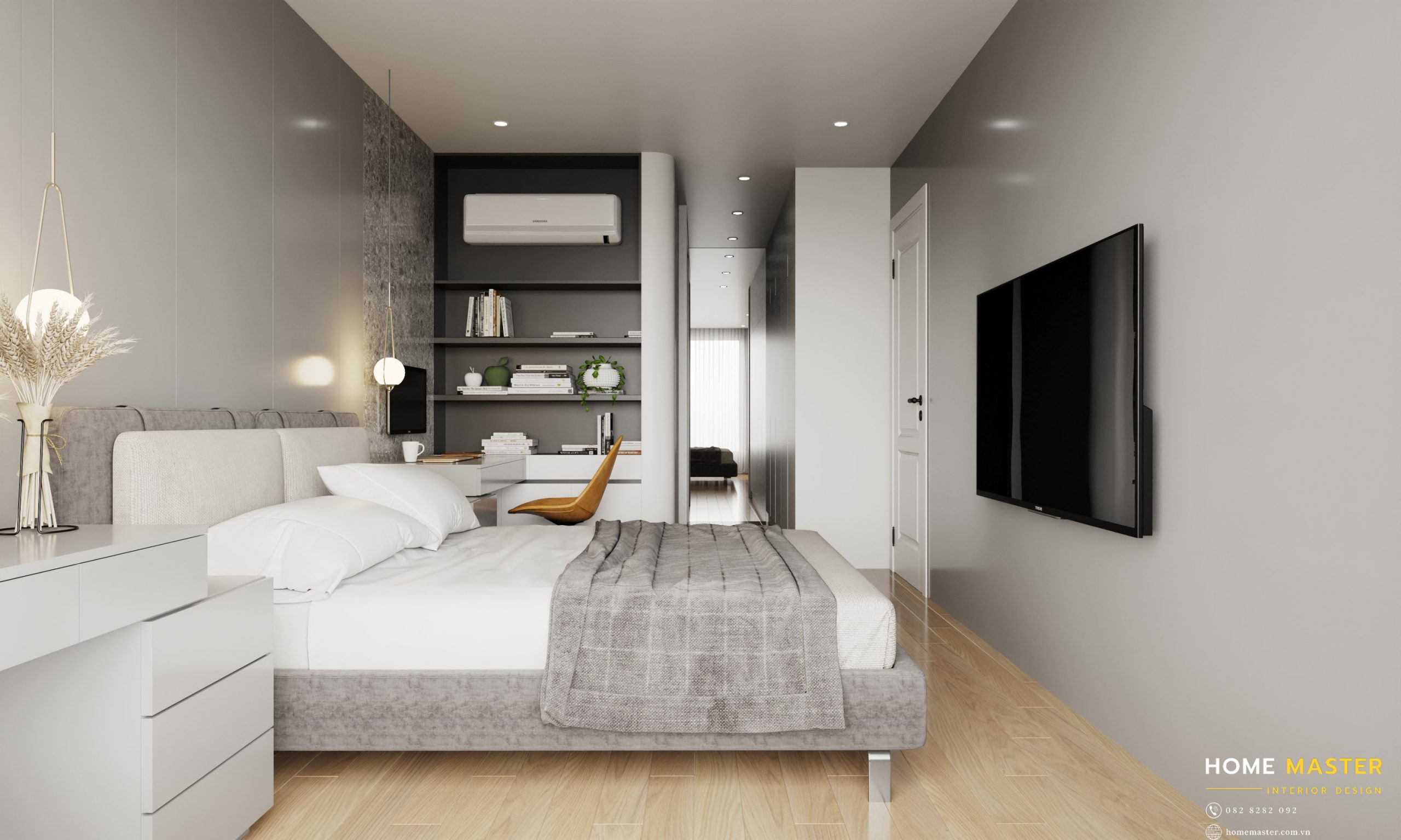 Lựa chọn đồ nội thất bố trí thông minh đem lại sự rộng rãi cho căn phòng.