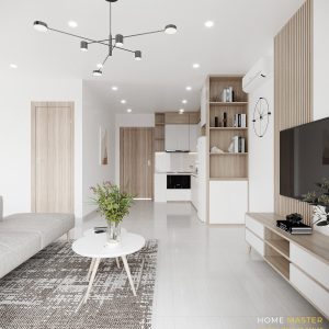 thiết kế nội thất căn hộ 2PN+1 chung cư Vinhomes Smart city